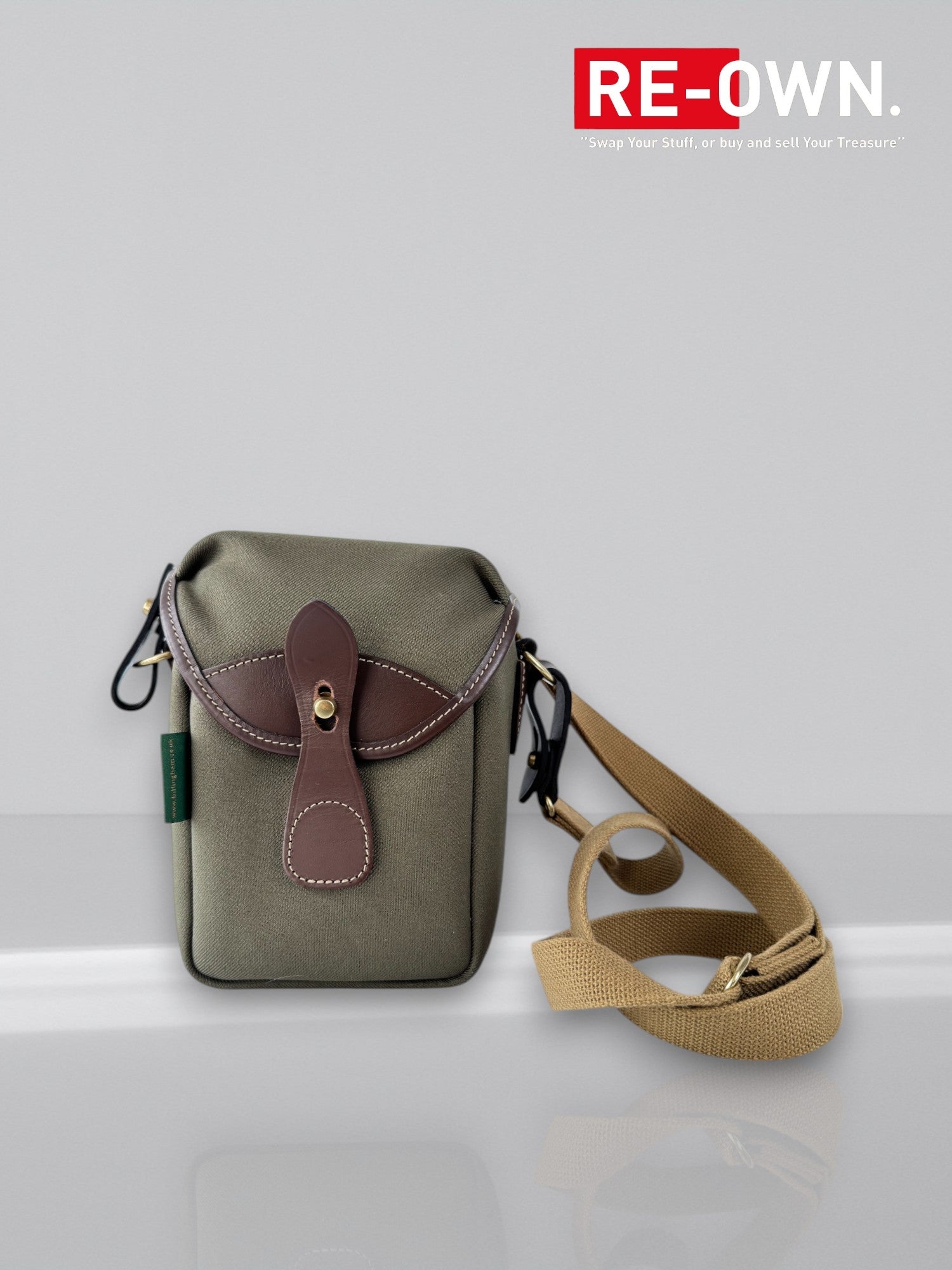 Billingham 72 Sage Fibrenyte/Chocolate schoudertas/cameratas