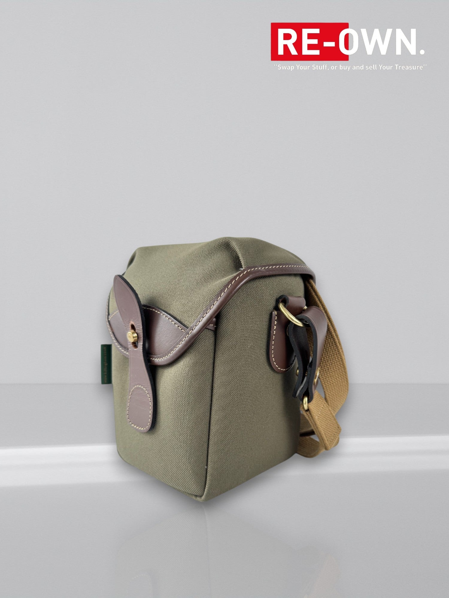 Billingham 72 Sage Fibrenyte/Chocolate schoudertas/cameratas