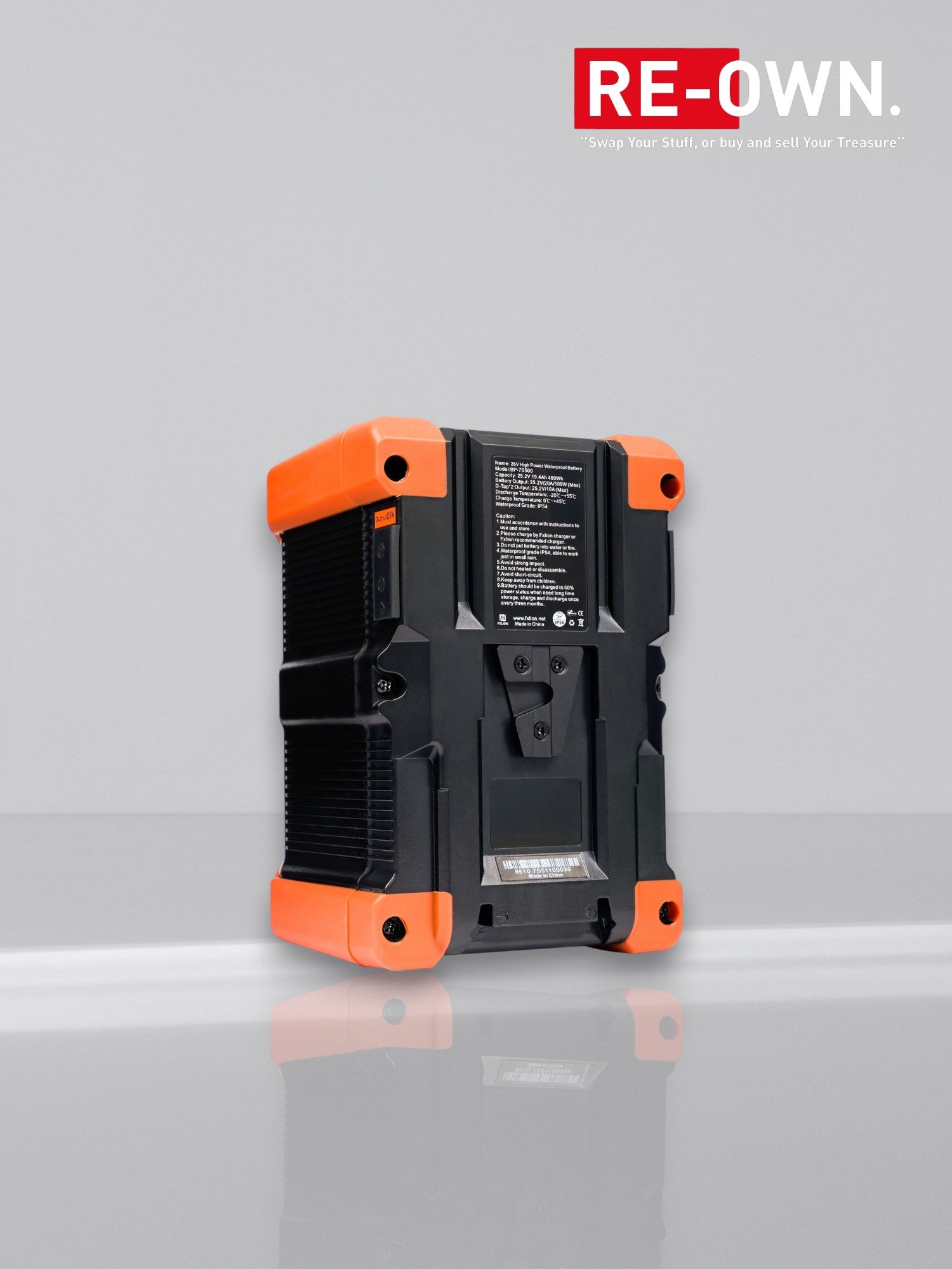 FXLion 26V / 489WH V-Mount High Power Waterproof Battery