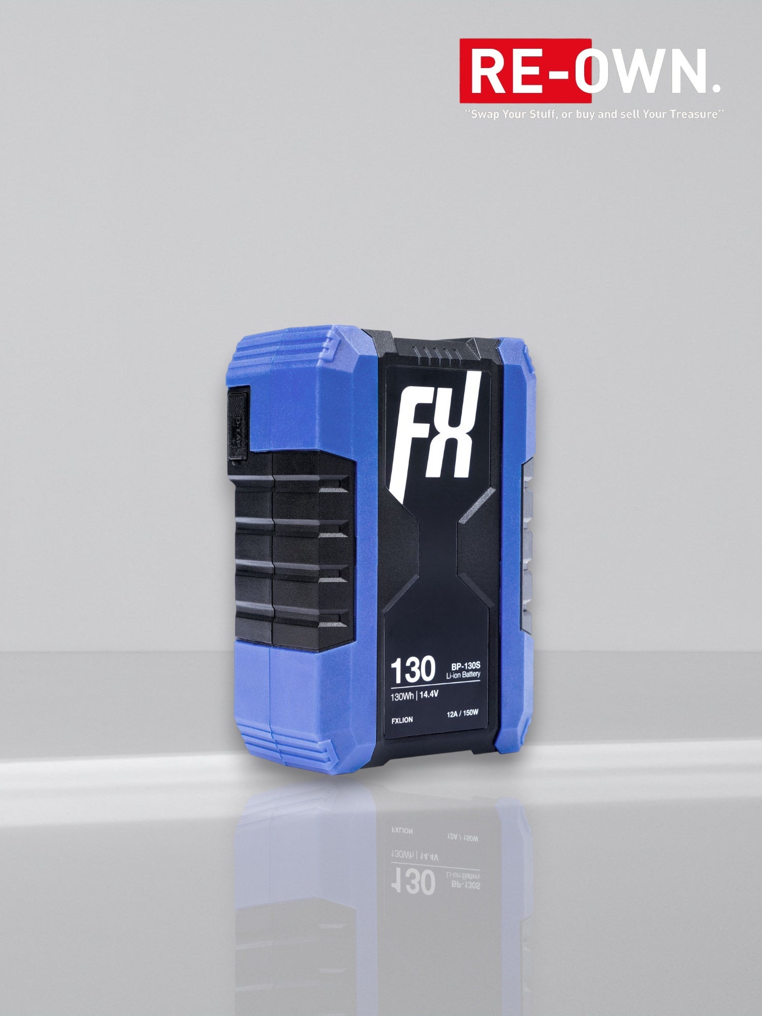 FXLion Cool Black V-Mount Battery 14.4V 130WH | w/ USB.D-Tap