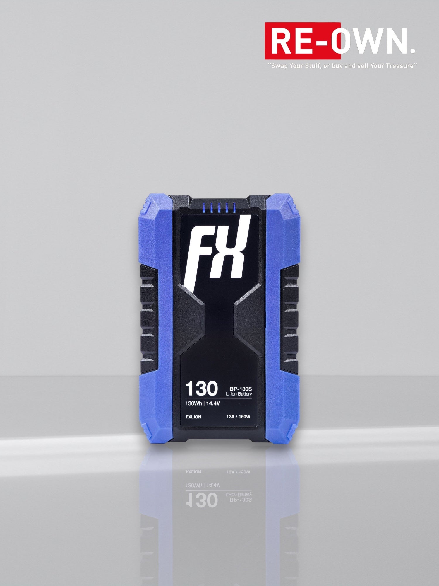 FXLion Cool Black V-Mount Battery 14.4V 130WH | w/ USB.D-Tap