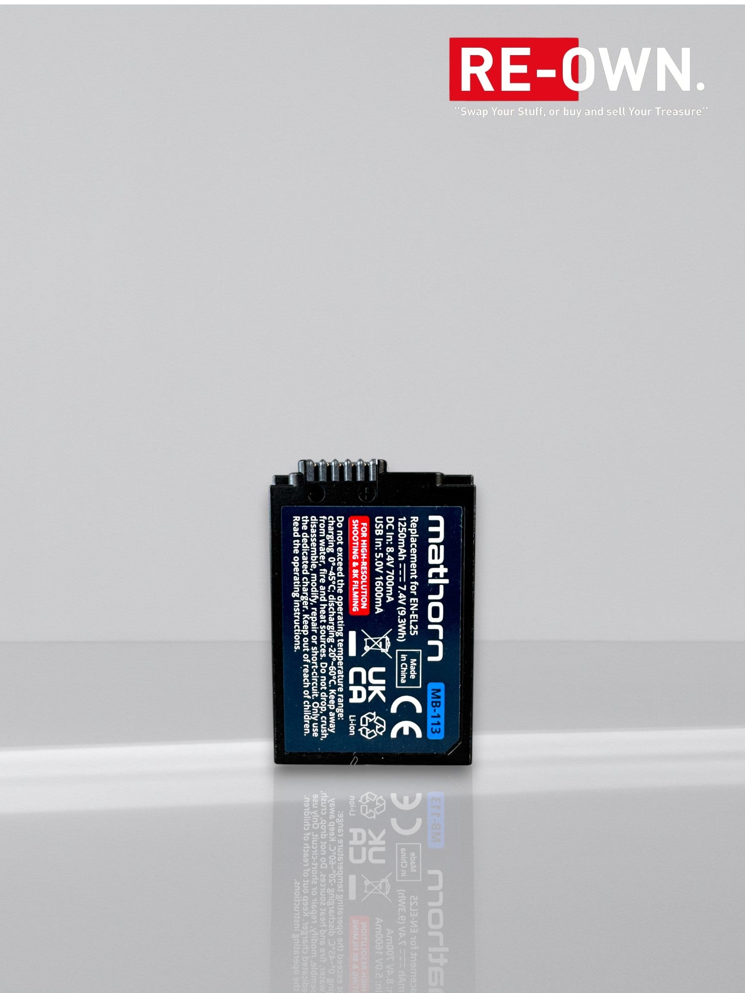 Mathorn MB-113 accu USB-C (Nikon EN-EL25)