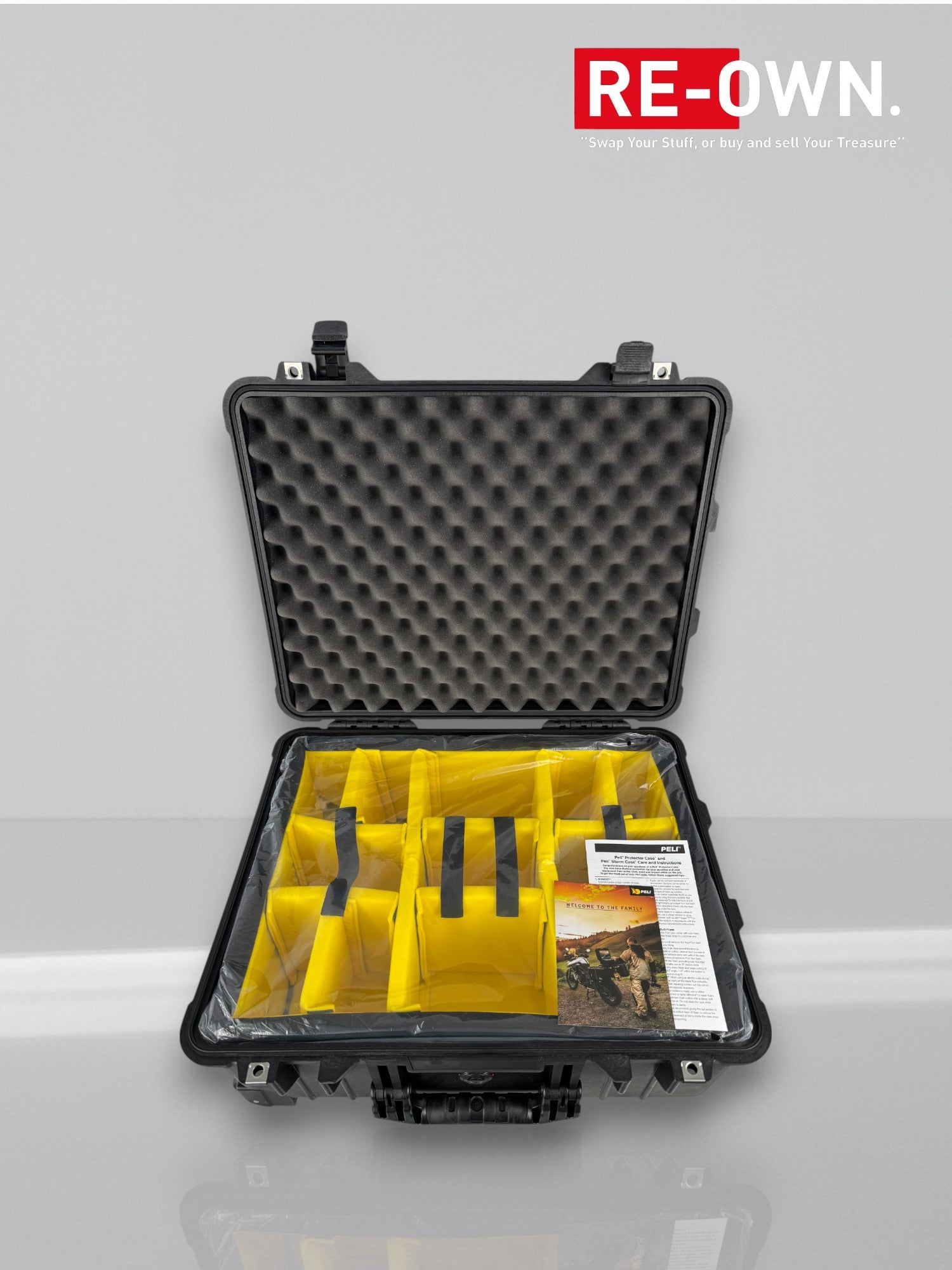 Peli 1560 case Zwart + vlakverdeling