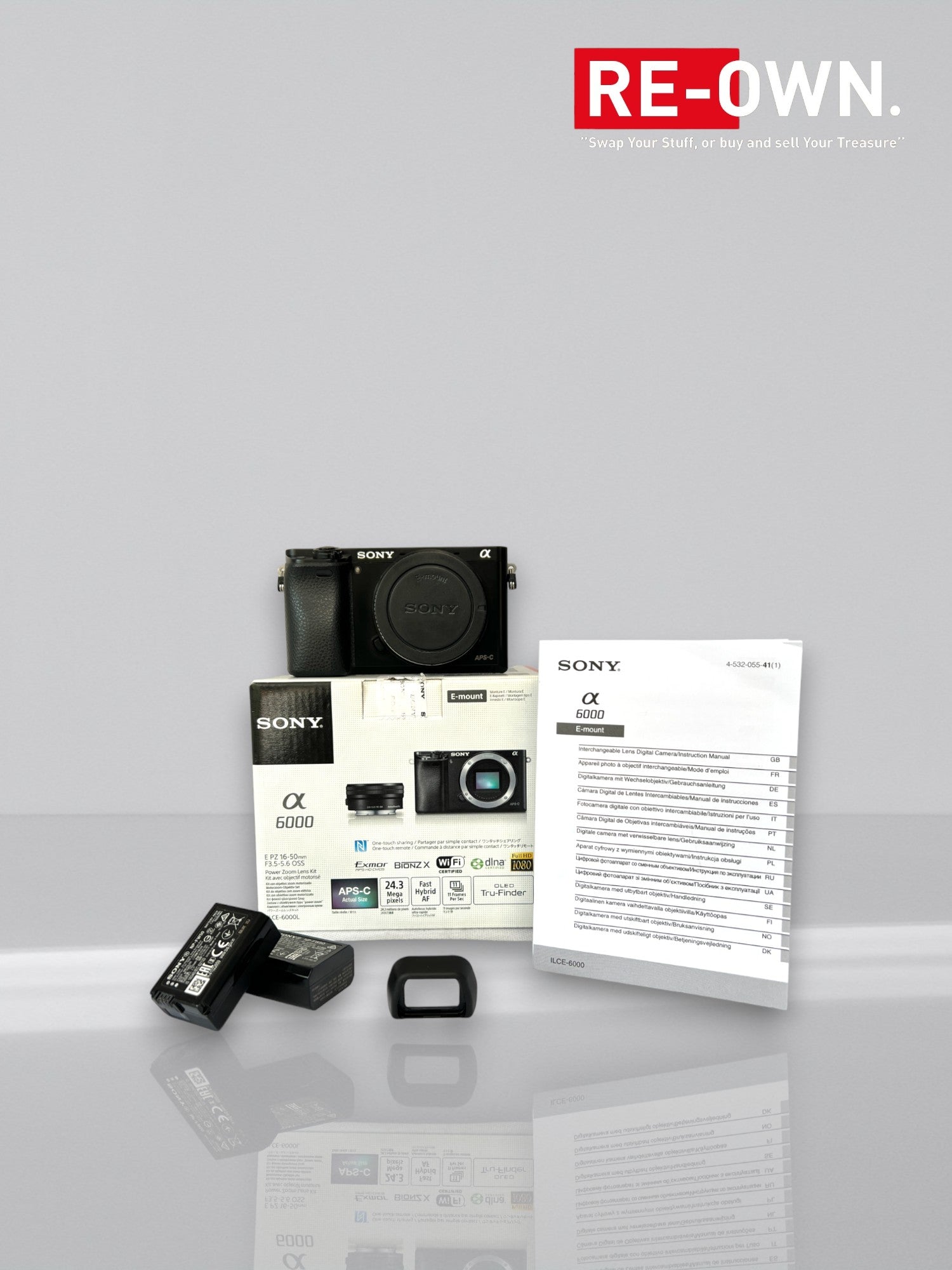 Sony a6000 body (top condition & warranty) + extra battery + bag