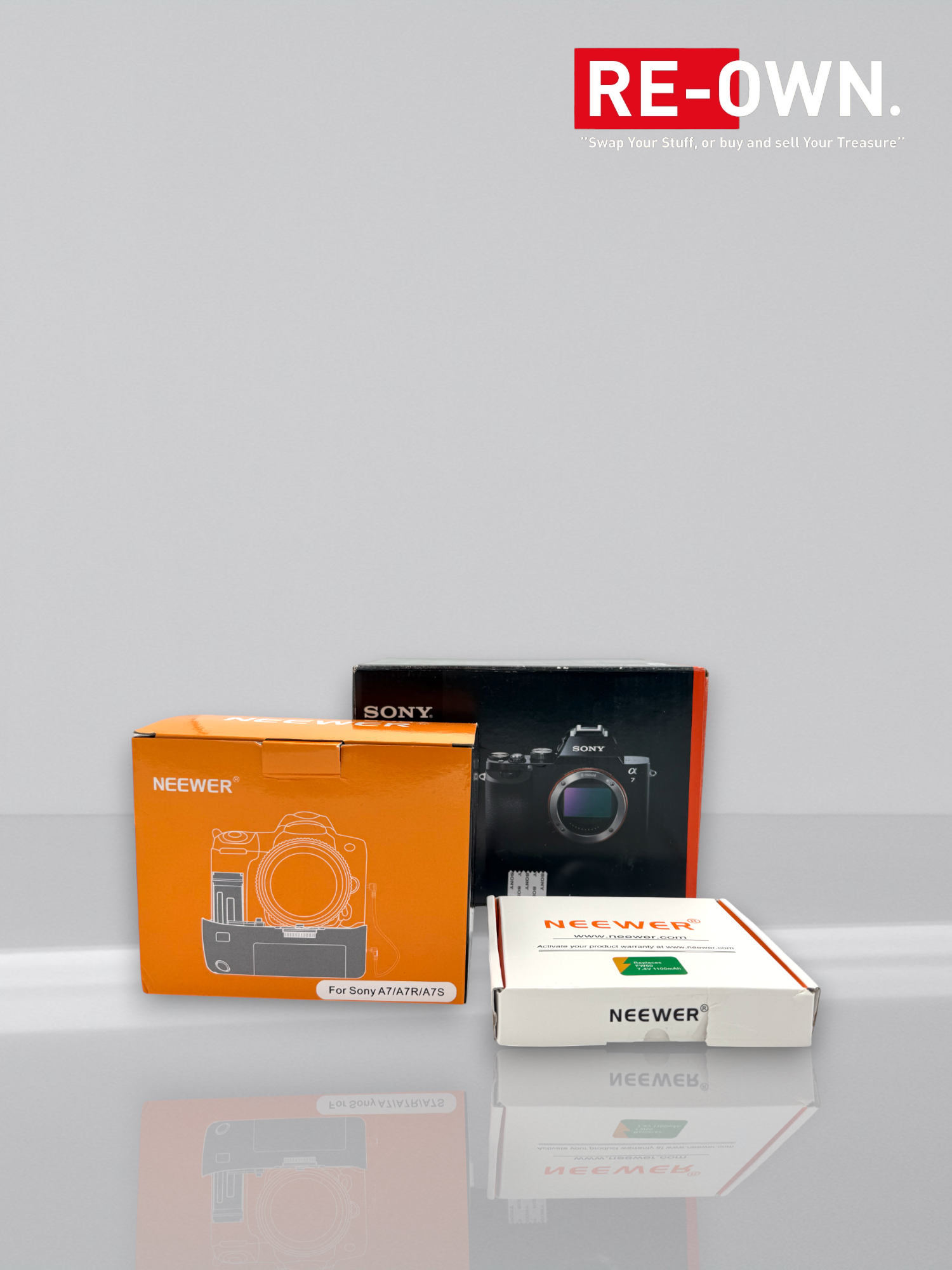 Sony A7 / A7 mark I + Grip + extra batterij