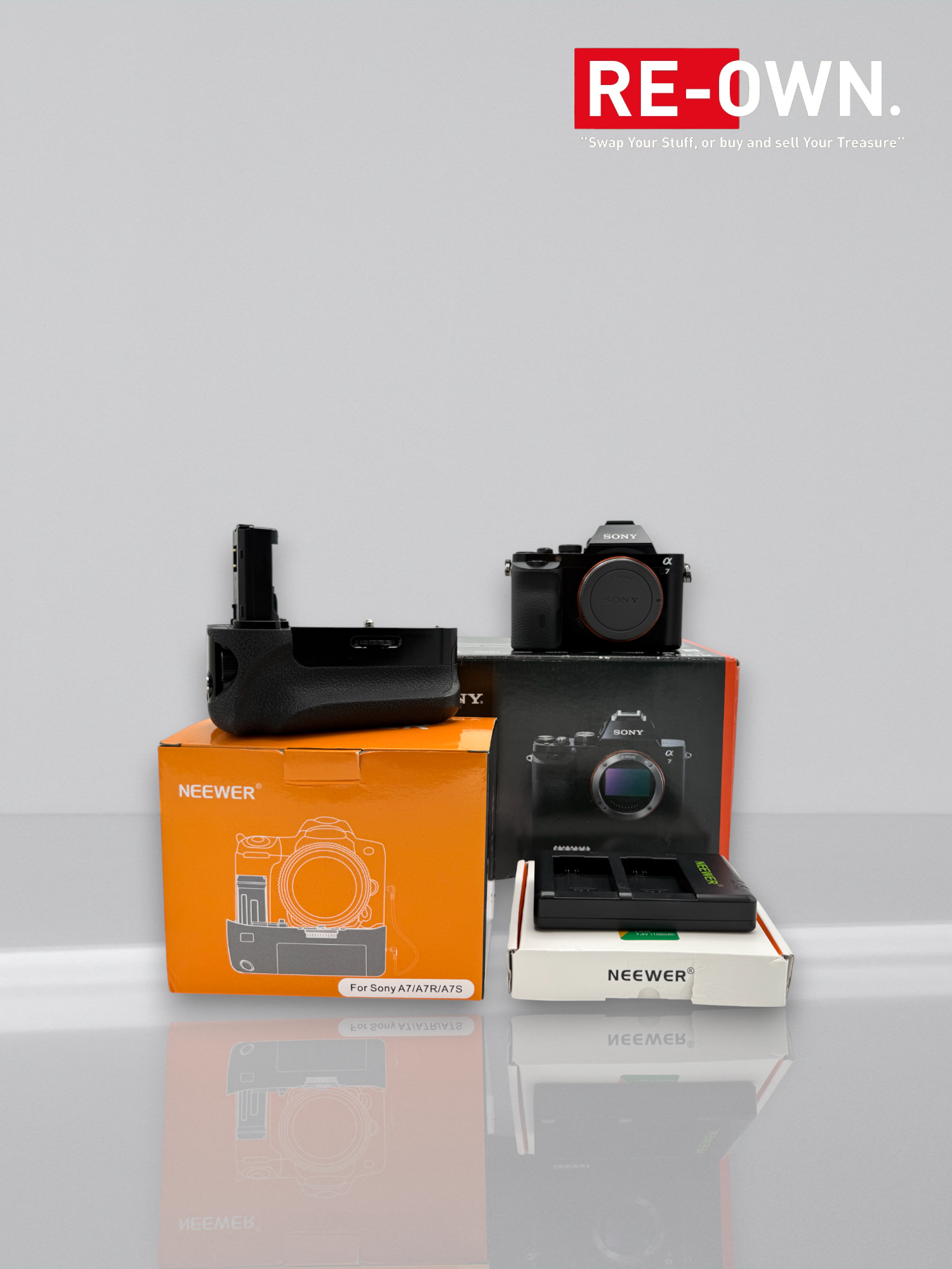 Sony A7 / A7 mark I + Grip + extra batterij