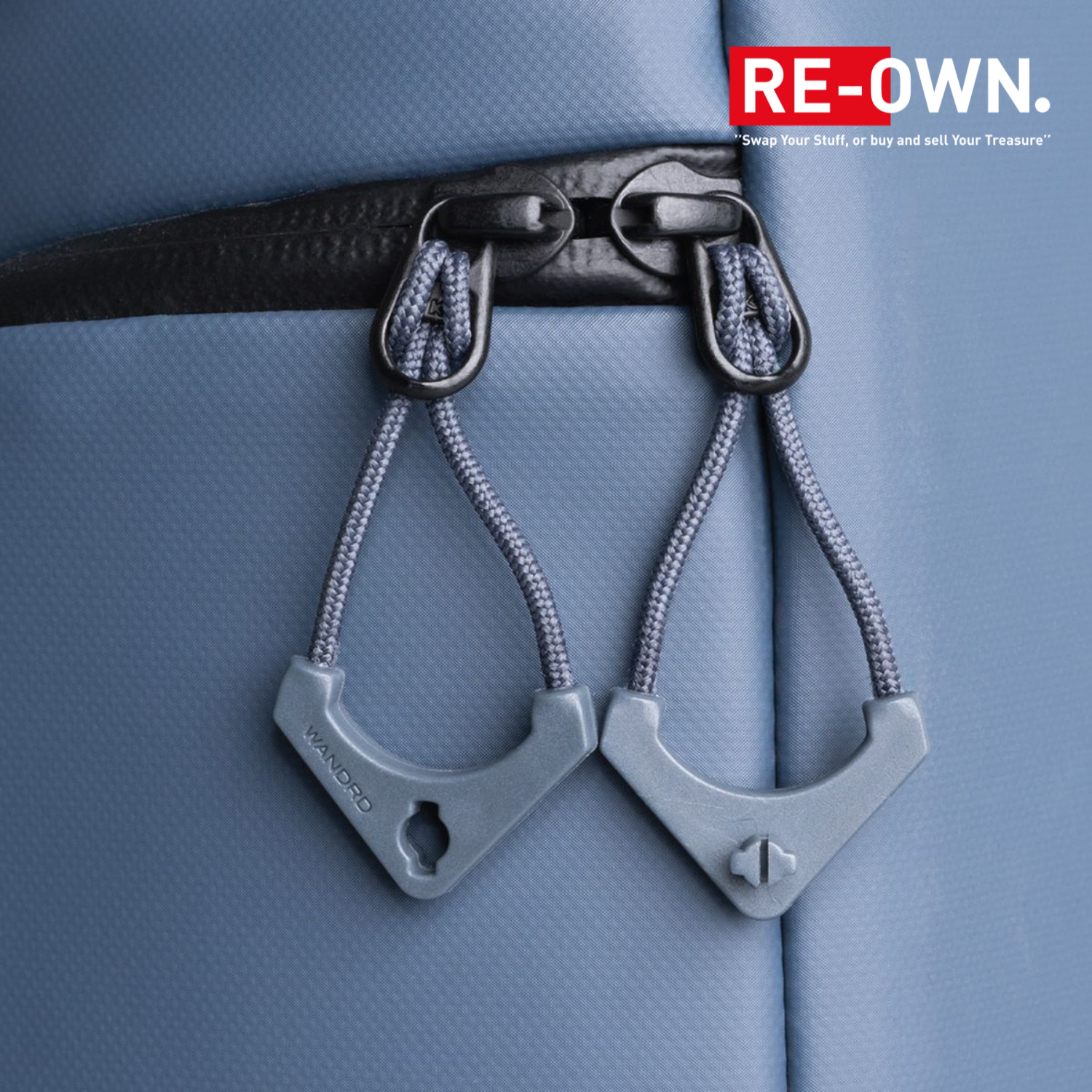 WANDRD WORRYLESS Zipper Puller, Aegean Blue