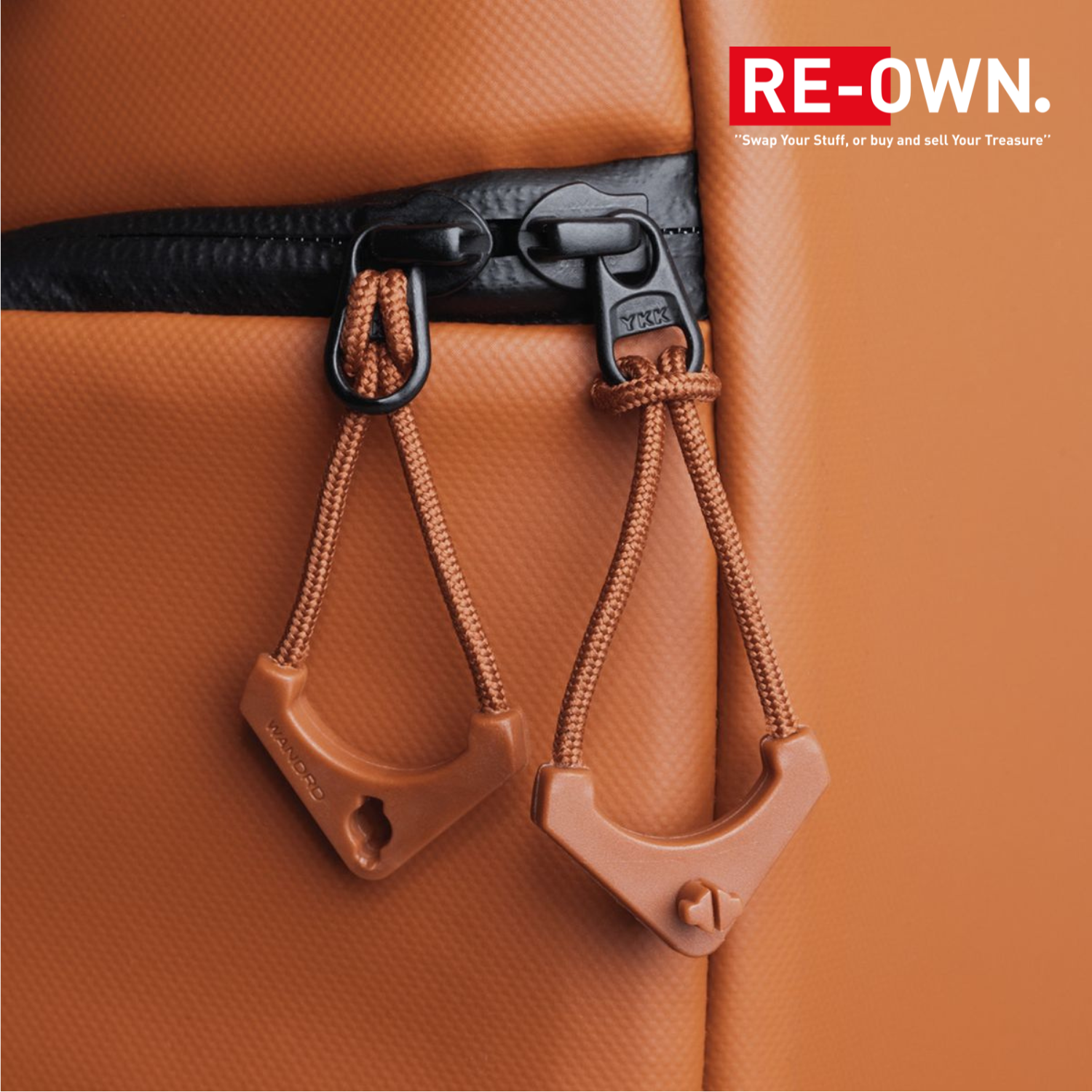 WANDRD WORRYLESS Zipper Puller, Sedona Orange