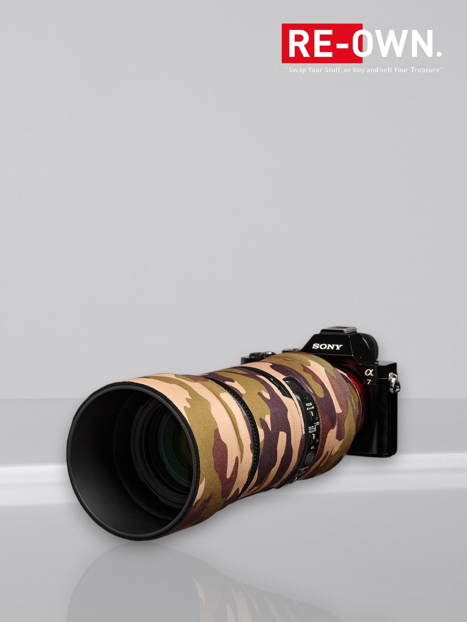 easyCover Lens Oak 100-400mm f/5-6.3 DG DN OS Sony E / Leica L Brown Camouflage