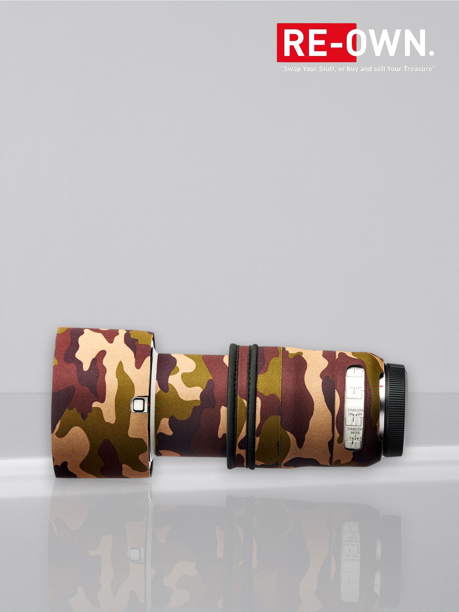 easyCover Lens Oak For Canon RF 70-200mm f/4.0 L IS USM Brown Camouflage