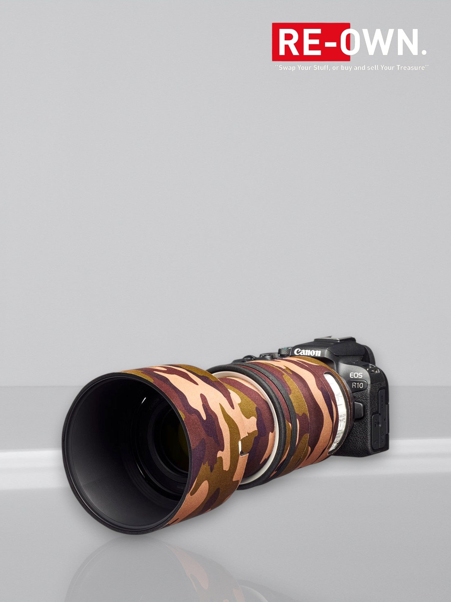 easyCover Lens Oak For Canon RF 70-200mm f/4.0 L IS USM Brown Camouflage