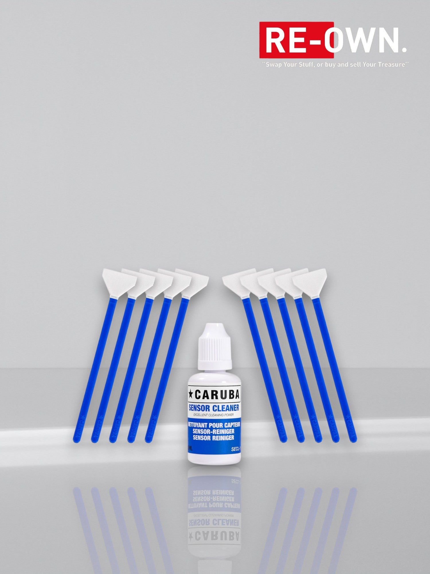 Caruba FullFrame Cleaning Swab Kit 10 Swabs 24MM+FLUID 30ml