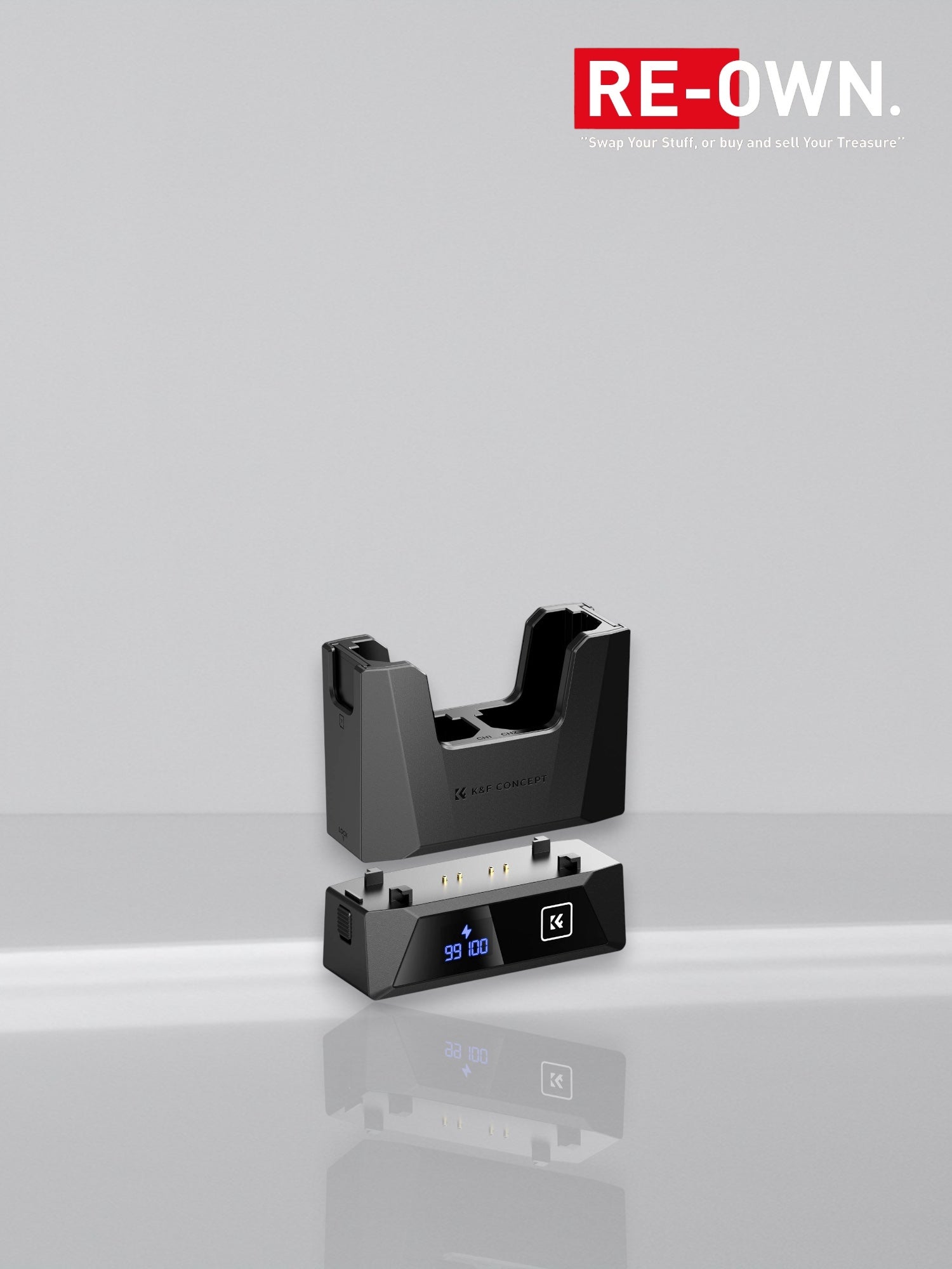 K&F Concept NP-FZ100-oplader 18W dubbele draagbare batterijlader voor Sony