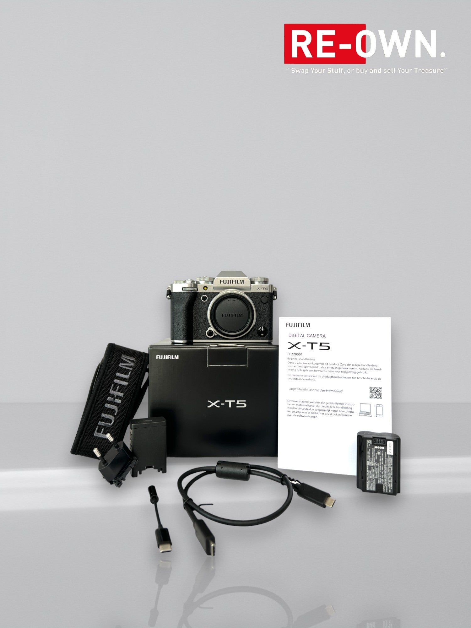 Fujifilm X-T5 body Silver / Fuji XT5 6 maanden garantie