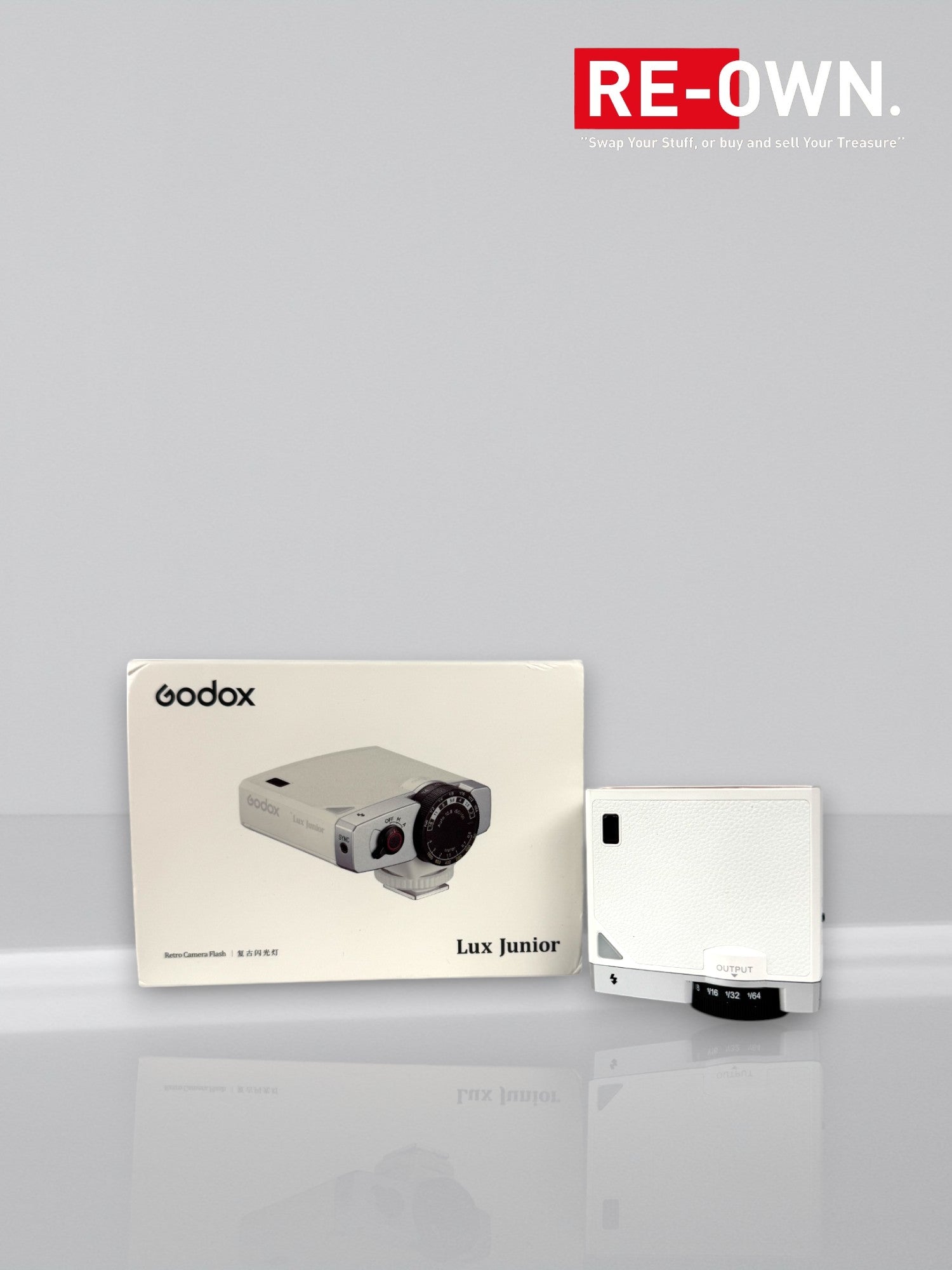Godox Retro Lux Junior (retro camera flitser) Wit zilver