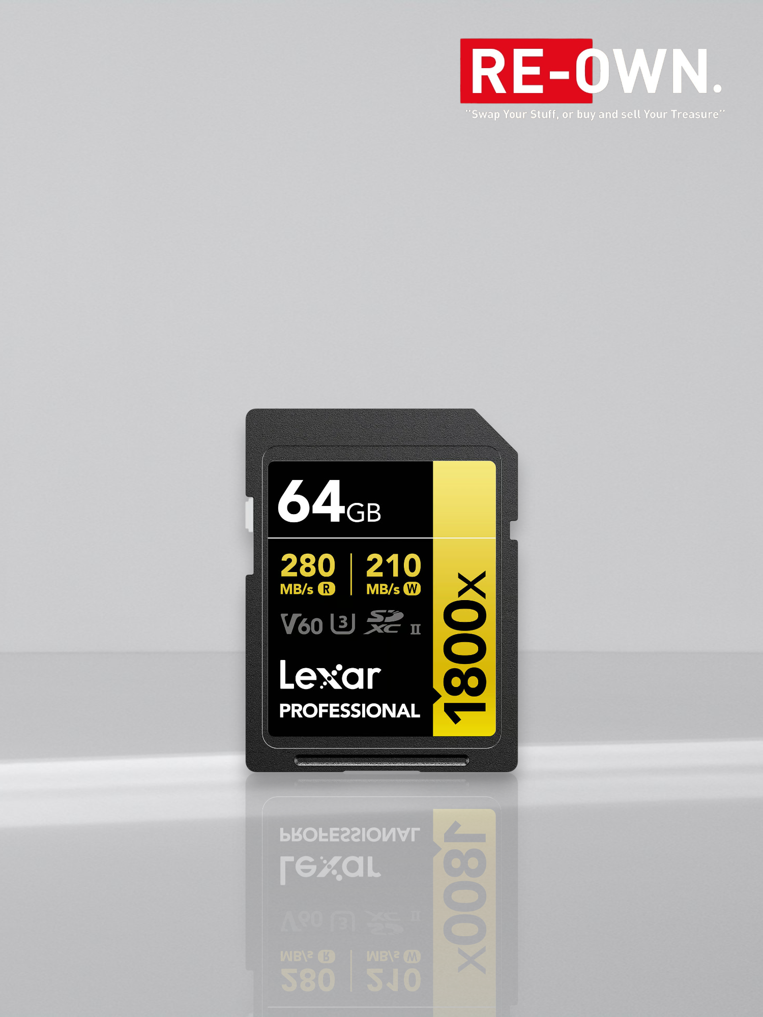 LEXAR 64GB SD KAART 1800X 280 MB/S UHS-II V60