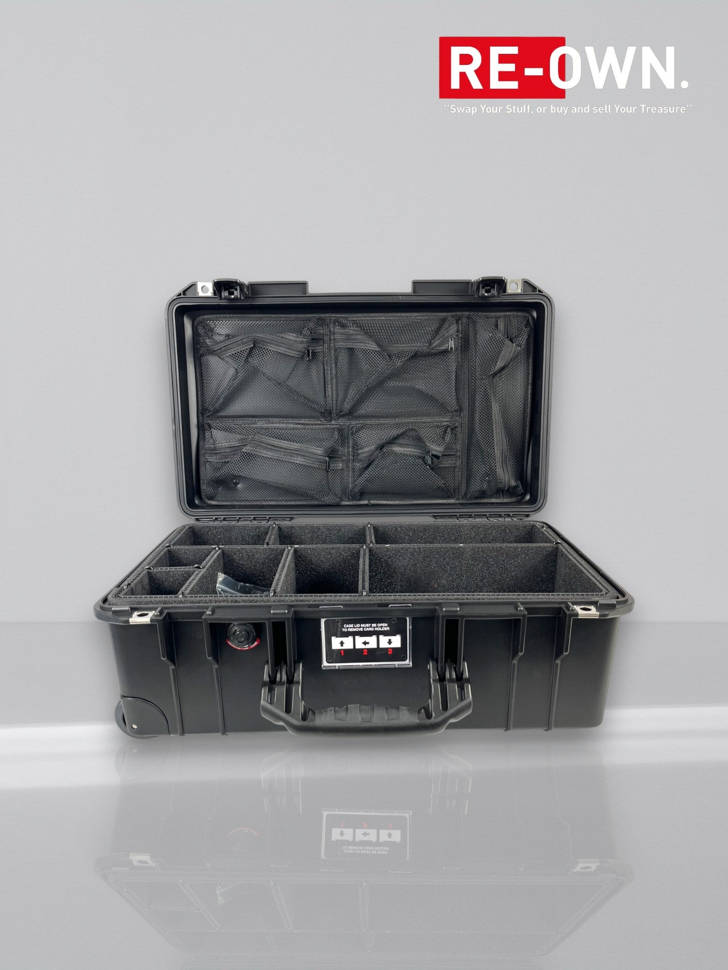 Peli Air Case 1535 Koffer Zwart (nieuwstaat) + verdeler + opbergvak