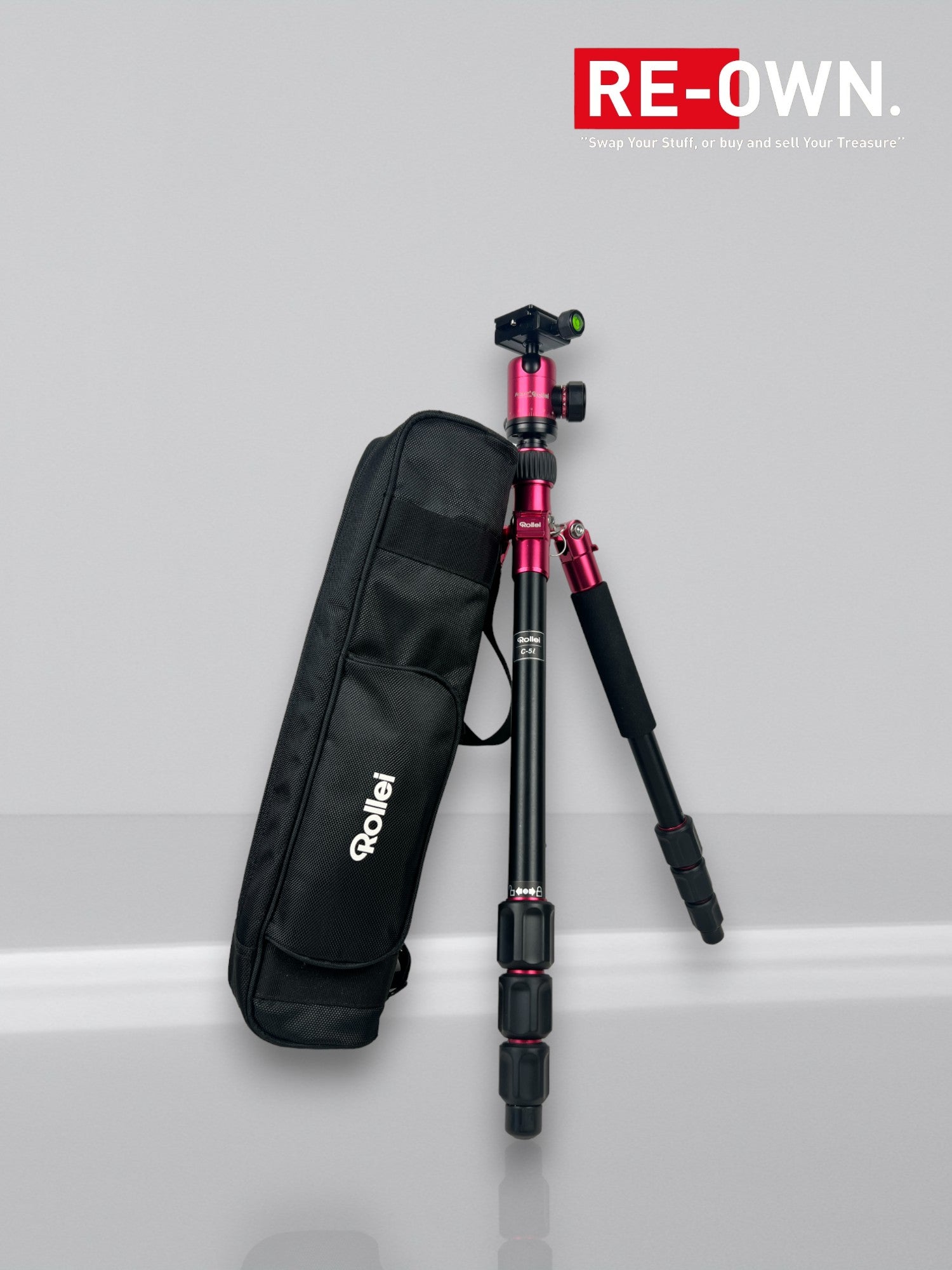 Rollei C5i aluminum tripod Pink