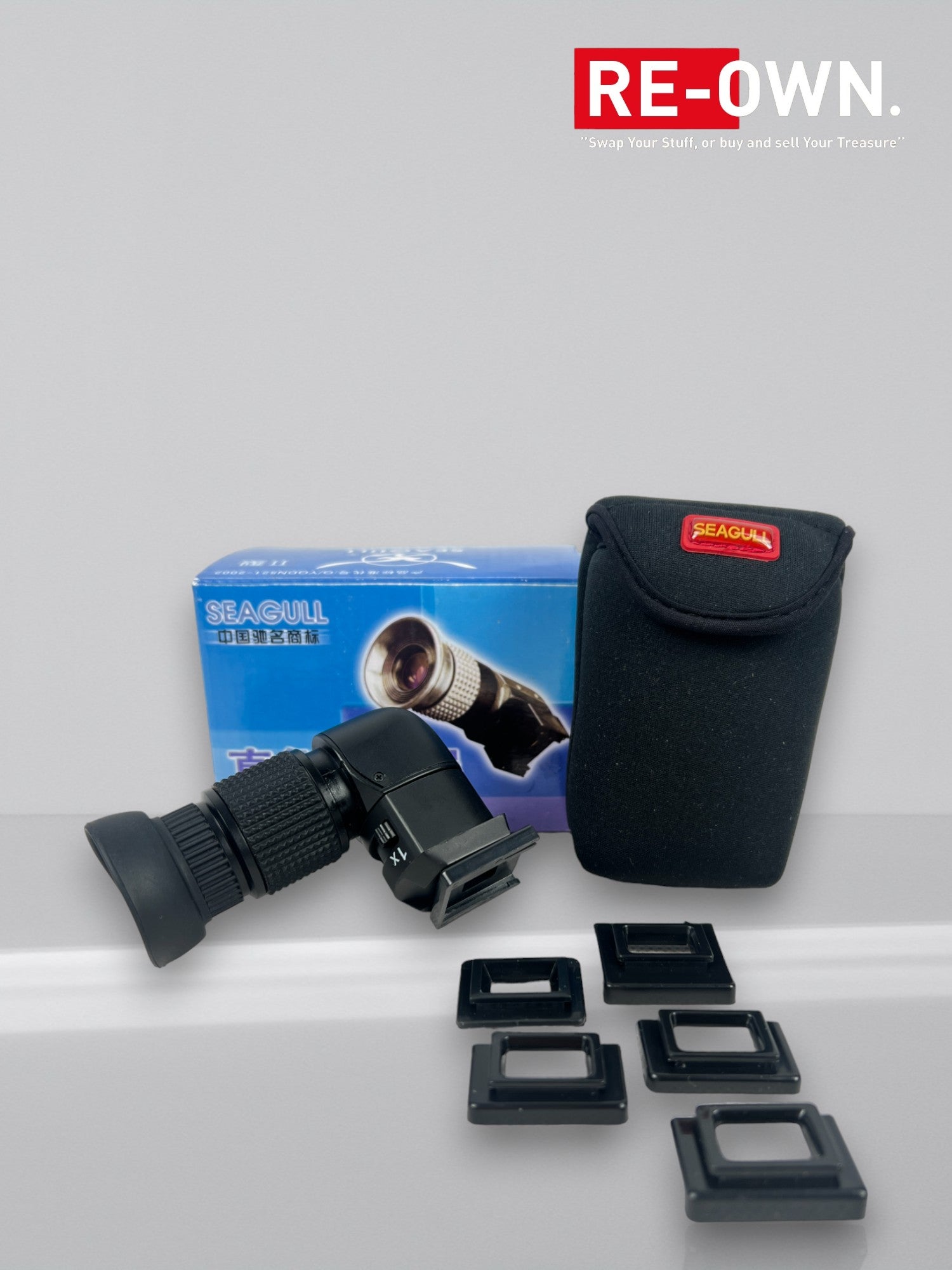 Seagull 1x-2x Right Angle Finder for Canon, Nikon, Pentax, Olympus and