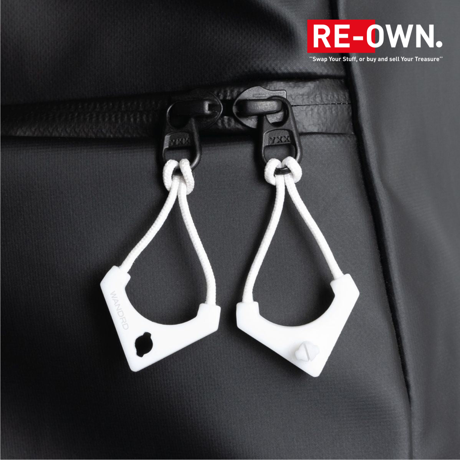 WANDRD WORRYLESS Zipper Puller, Cloudbreak White