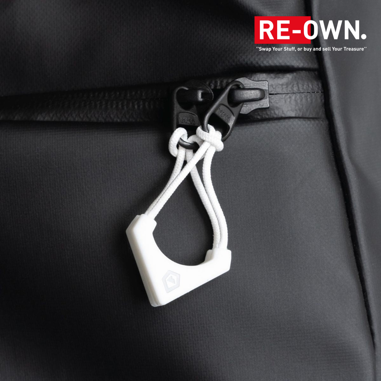 WANDRD WORRYLESS Zipper Puller, Cloudbreak White
