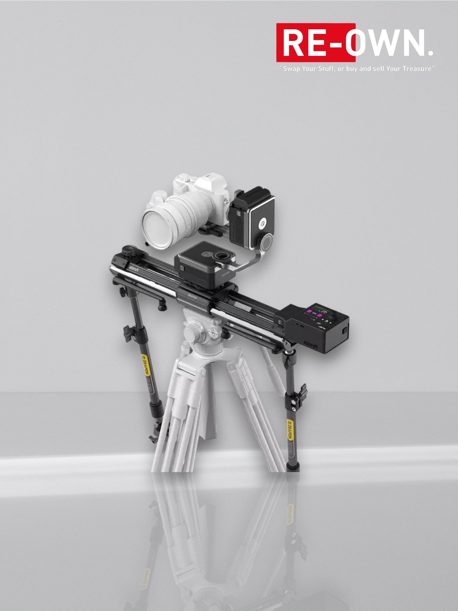 Zeapon Micro4 E700 Camera slider with pons PT motorized pan head (1x gebruikt)