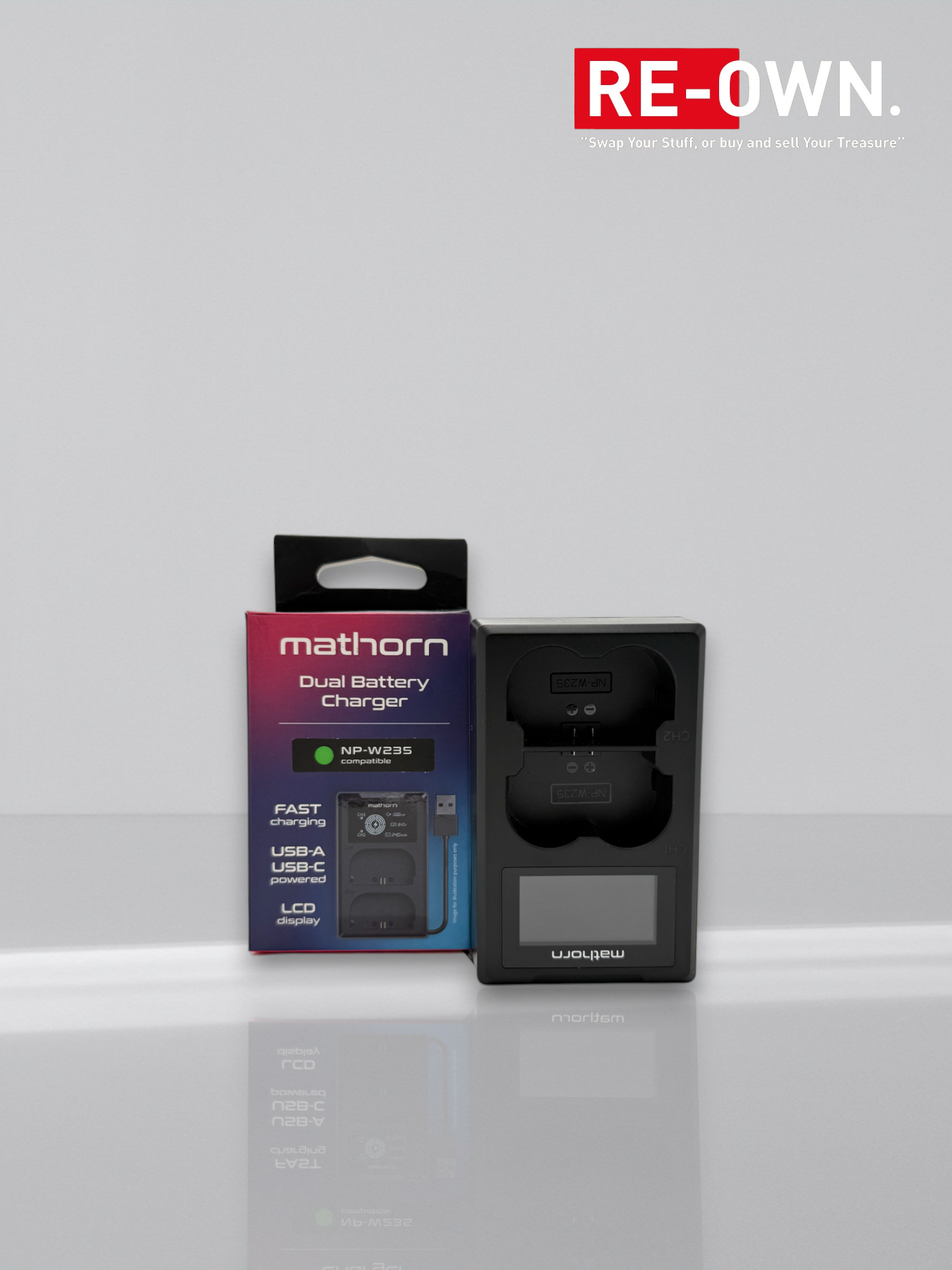 Mathorn dual charger MBC-D230 USB-C for Fujifilm NP-W235